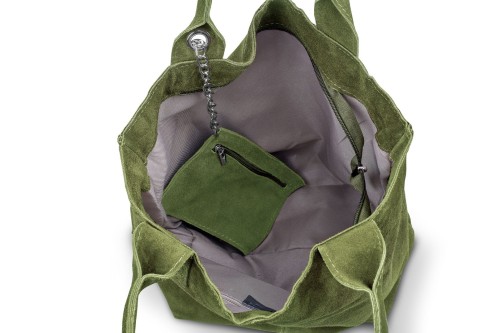 Torba Skórzana Vera Pelle Zamszowy Worek Oliwka (2).jpg