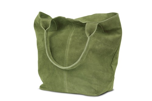 Torba Skórzana Vera Pelle Zamszowy Worek Oliwka (3).jpg