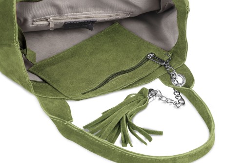 Torba Skórzana Vera Pelle Zamszowy Worek Oliwka (6).jpg