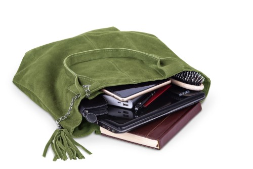 Torba Skórzana Vera Pelle Zamszowy Worek Oliwka (7).jpg