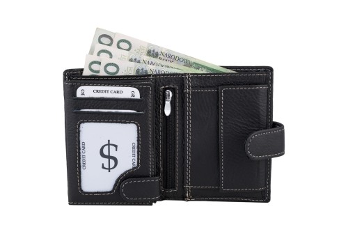 Portfel męski Skórzany Wild Horse Czarny