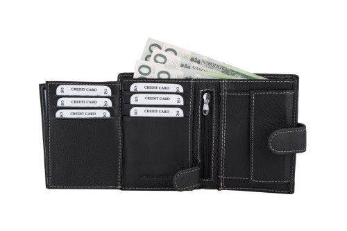 Portfel męski Skórzany Wild Horse Czarny