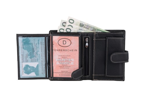 Portfel męski Skórzany Wild Horse Czarny