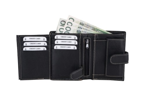 Portfel męski Skórzany Wild Horse Czarny