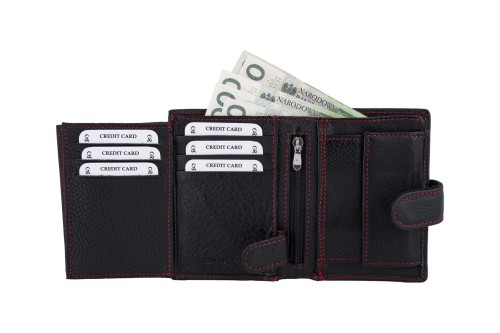 Portfel męski Skórzany Wild Horse Czarny