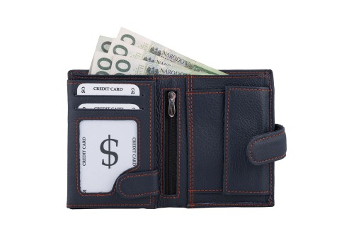 Portfel męski Skórzany Wild Horse Granatowy