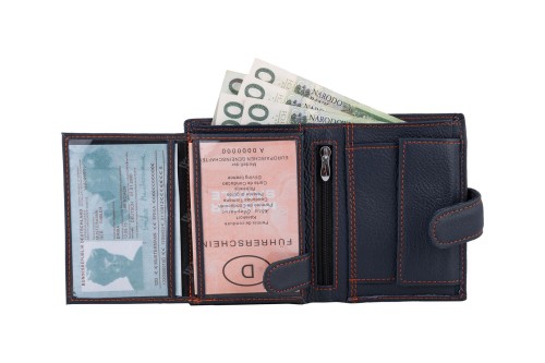 Portfel męski Skórzany Wild Horse Granatowy