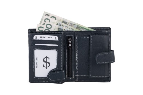 Portfel męski Skórzany Wild Horse Granatowy