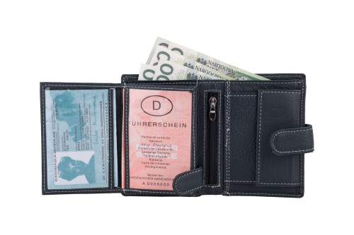 Portfel męski Skórzany Wild Horse Granatowy