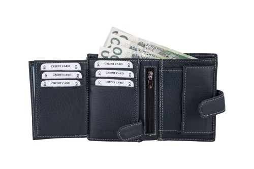 Portfel męski Skórzany Wild Horse Granatowy