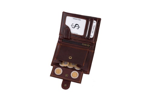 Portfel męski Skórzany Wild Horse Brązowy