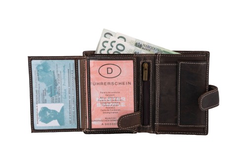 Portfel męski Skórzany Wild Horse Brązowy