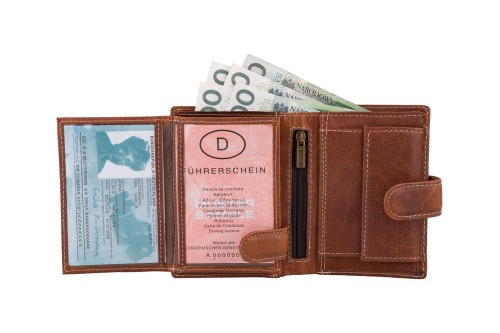 Portfel męski Skórzany Wild Horse Brązowy