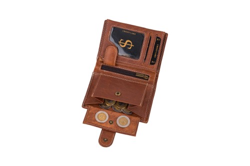 Portfel męski Skórzany Wild Horse Brązowy