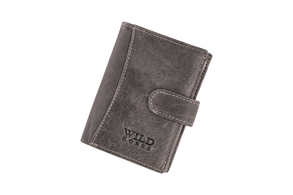 Portfel męski Skórzany Wild Horse Szary