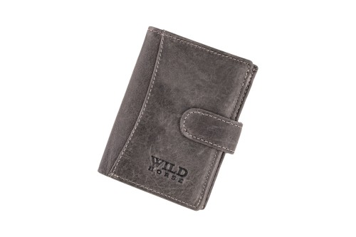Portfel męski Skórzany Wild Horse Szary