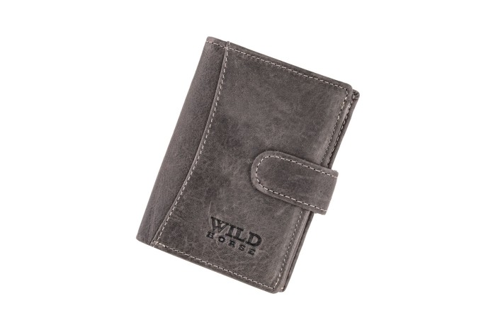 Portfel męski Skórzany Wild Horse Szary