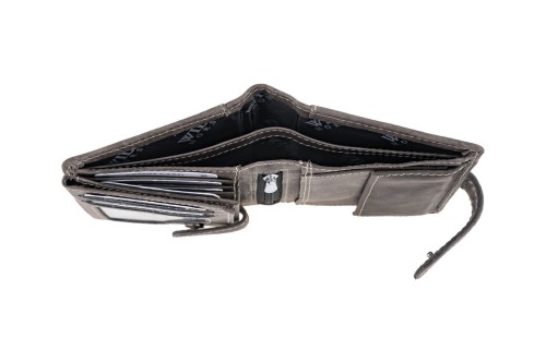Portfel męski Skórzany Wild Horse Szary