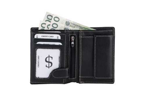 Portfel męski Skórzany Wild Horse Czarny