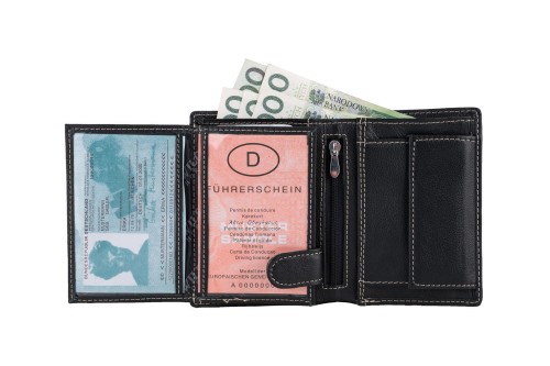 Portfel męski Skórzany Wild Horse Czarny