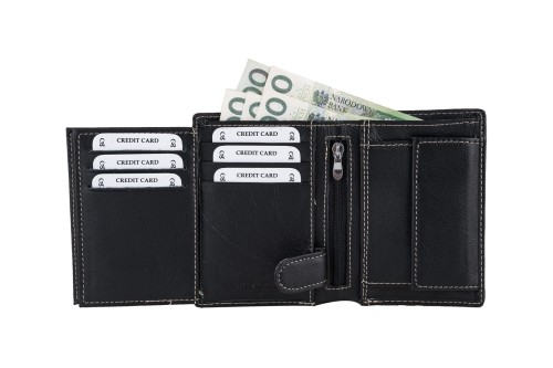 Portfel męski Skórzany Wild Horse Czarny