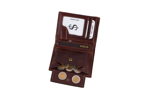 Portfel męski Skórzany Wild Horse Brązowy