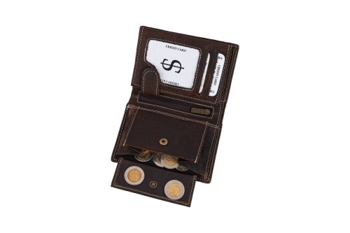 Portfel męski Skórzany Wild Horse Brązowy