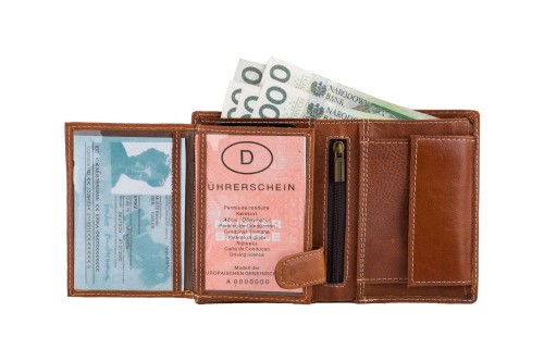 Portfel męski Skórzany Wild Horse Brązowy