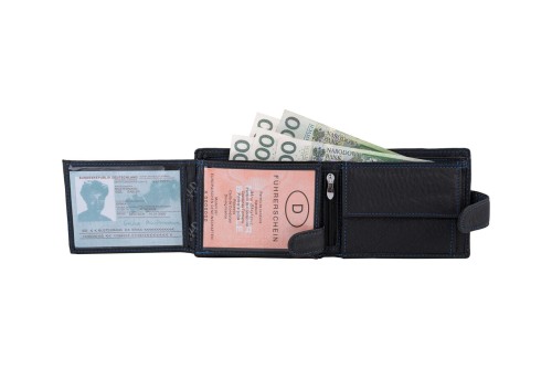 Portfel męski Skórzany Wild Horse Czarny