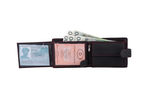 Portfel męski Skórzany Wild Horse Czarny