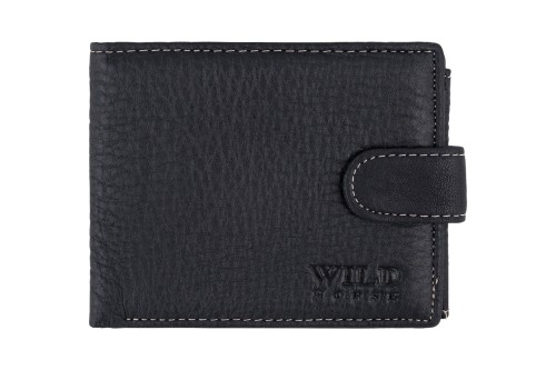 Portfel męski Skórzany Wild Horse Czarny