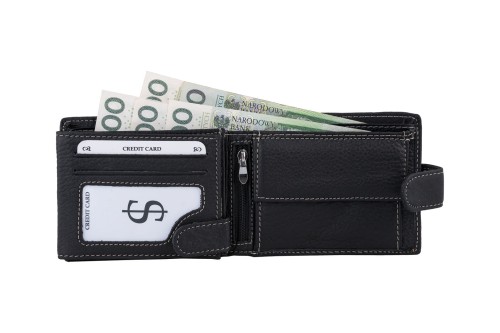 Portfel męski Skórzany Wild Horse Czarny