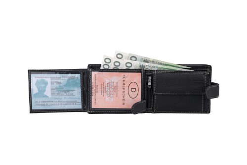 Portfel męski Skórzany Wild Horse Czarny