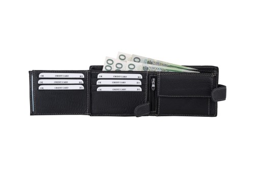 Portfel męski Skórzany Wild Horse Czarny