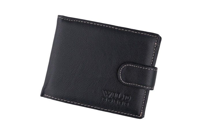 Portfel męski Skórzany Wild Horse Czarny