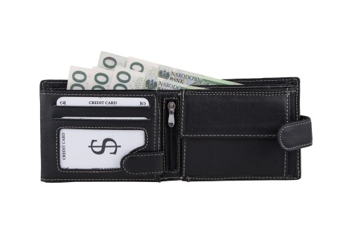 Portfel męski Skórzany Wild Horse Czarny