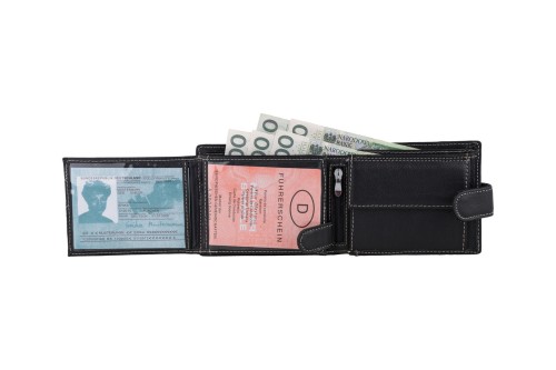 Portfel męski Skórzany Wild Horse Czarny