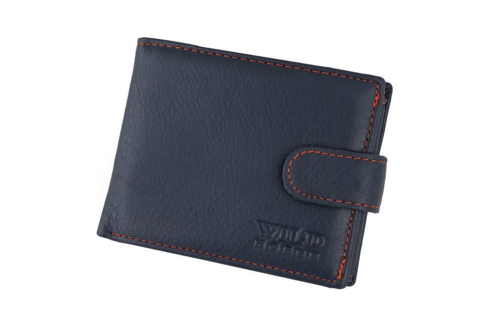 Portfel męski Skórzany Wild Horse Granatowy