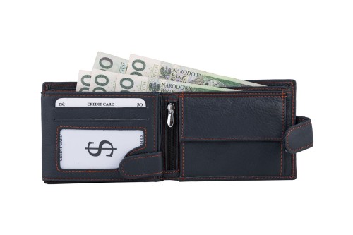 Portfel męski Skórzany Wild Horse Granatowy