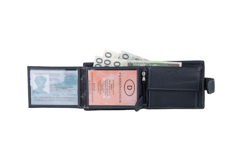 Portfel męski Skórzany Wild Horse Granatowy