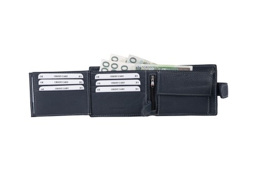Portfel męski Skórzany Wild Horse Granatowy
