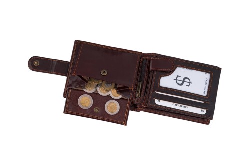 Portfel męski Skórzany Wild Horse Brązowy