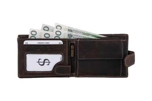 Portfel męski Skórzany Wild Horse Brązowy