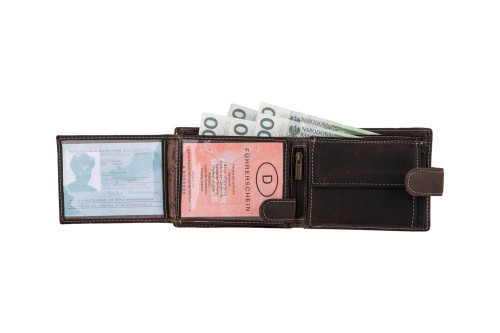 Portfel męski Skórzany Wild Horse Brązowy