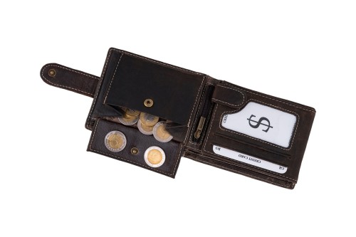 Portfel męski Skórzany Wild Horse Brązowy