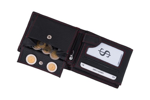 Portfel męski Skórzany Wild Horse Czarny