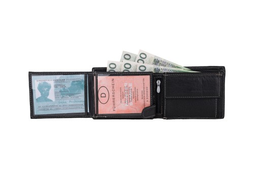 Portfel męski Skórzany Wild Horse Czarny