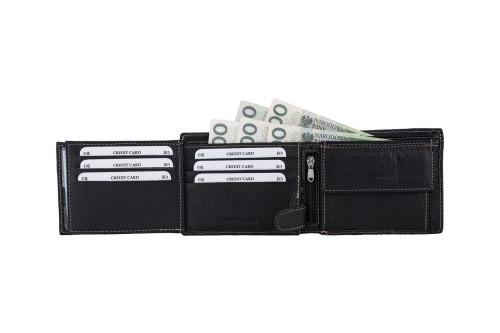 Portfel męski Skórzany Wild Horse Czarny