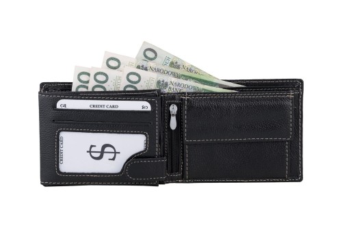 Portfel męski Skórzany Wild Horse Czarny