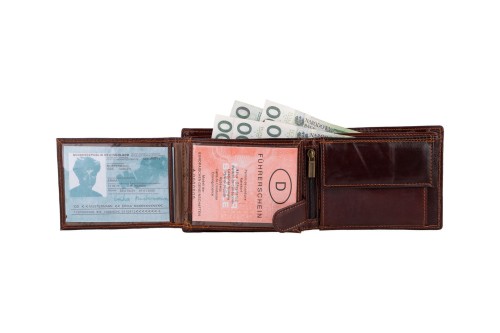 Portfel męski Skórzany Wild Horse Brązowy